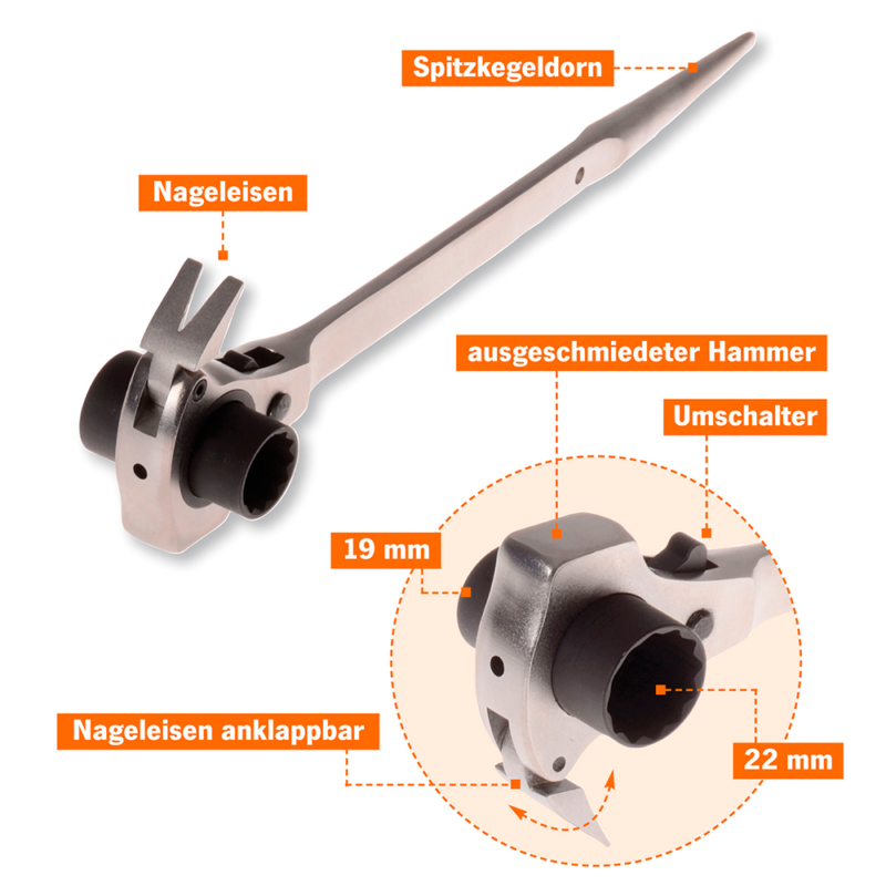 RATSCHE | 4 IN 1 | SW19/22 | GERÜSTBAURATSCHE