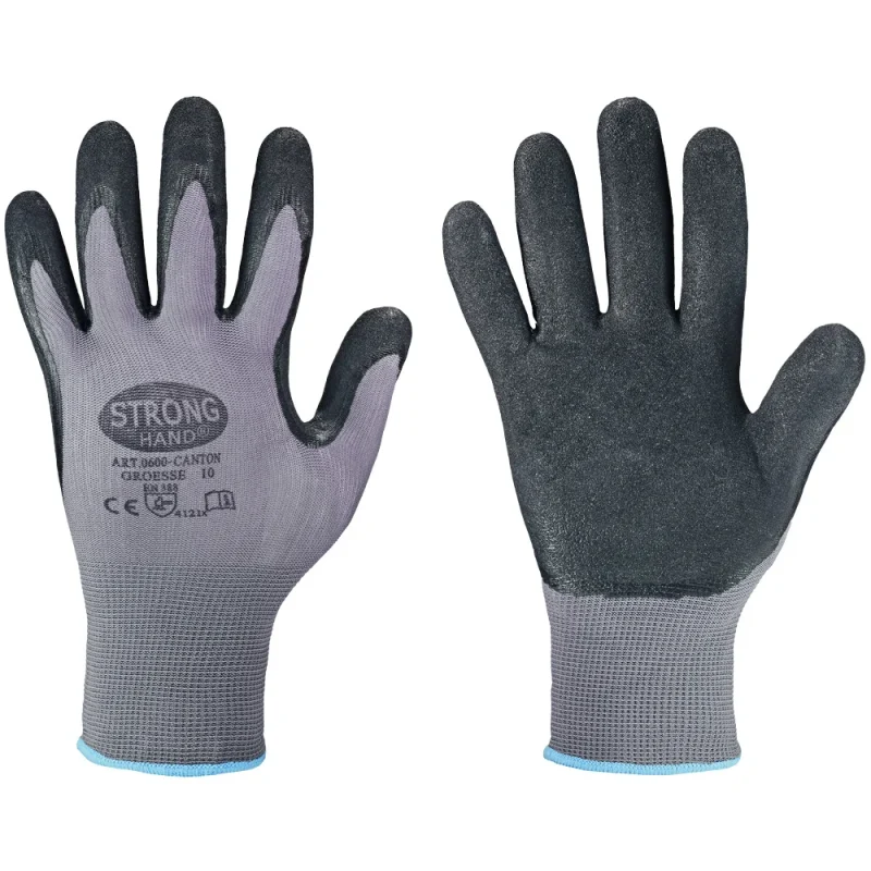 0600 CANTON, Handschuhe, Polyamid (Nylon) Nitrilschaum, schwarz - Stronghand